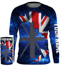 Load image into Gallery viewer, The United Kingdom Flag Universe patriotic Custom UPF fishing Shirts jersey - Custom fishing shirts UK NQS3205