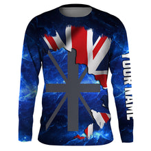 Load image into Gallery viewer, The United Kingdom Flag Universe patriotic Custom UPF fishing Shirts jersey - Custom fishing shirts UK NQS3205