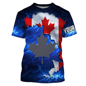 Canadian Flag Universe patriotic Custom fishing Shirts jersey, Canada fishing shirts NQS3206