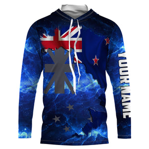 New Zealand Flag Universe patriotic Custom UPF fishing Shirts jersey - Custom NZ fishing shirts NQS3207