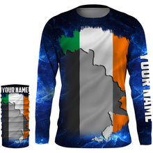 Load image into Gallery viewer, Ireland Flag Universe patriotic Custom UPF fishing Shirts jersey - Custom Ireland fishing shirts NQS3208