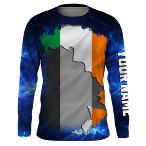 Ireland Flag Universe patriotic Custom UPF fishing Shirts jersey - Custom Ireland fishing shirts NQS3208