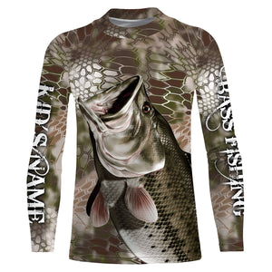 Largemouth Bass Fishing Camo Customize Name Camo 3D All Over Printed Shirts Personalized Gift For Men, Women And Kid NQS458