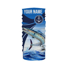 Load image into Gallery viewer, Wahoo fishing blue sea underwater ocean saltwater Custom Name performance long sleeve fishing shirt NQS3745