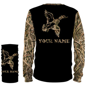 Duck Hunting Waterfowl Camo Customize Name 3D All Over Printed Shirts NQS835