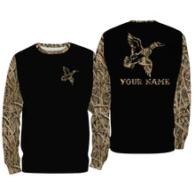 Load image into Gallery viewer, Duck Hunting Waterfowl Camo Customize Name 3D All Over Printed Shirts NQS835
