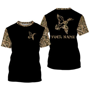 Duck Hunting Waterfowl Camo Customize Name 3D All Over Printed Shirts NQS835