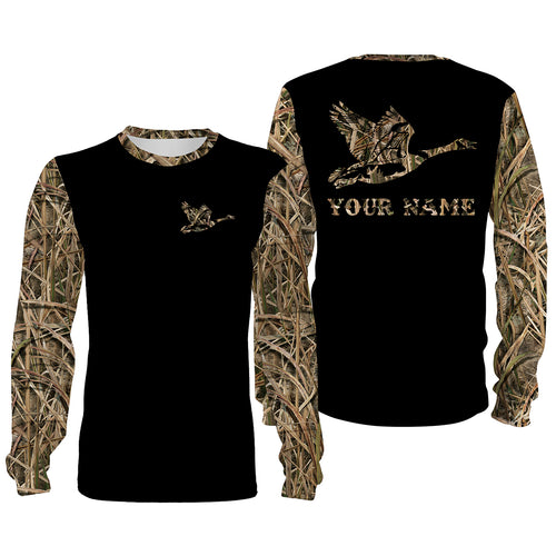 Goose Hunting Waterfowl Camo Customize Name 3D All Over Printed Shirts NQS836