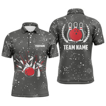 Load image into Gallery viewer, Mens Bowling Polo Shirts Custom Christmas retro bowling team Mens Bowler Jerseys, bowling gifts NQS6592