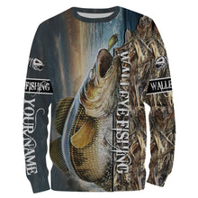 Load image into Gallery viewer, Walleye Fishing 3D All Over printed Customized Name Shirts For Adult And Kid NQS288