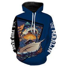 Load image into Gallery viewer, Marlin Fishing 3D All Over printed Customized Name Shirts For Adult And Kid NQS289