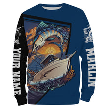 Load image into Gallery viewer, Marlin Fishing 3D All Over printed Customized Name Shirts For Adult And Kid NQS289