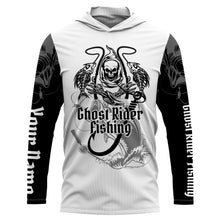 Load image into Gallery viewer, Ghost Rider Fishing Largemouth Bass Fish Reaper UV protection customize name long sleeves shirt NQS710