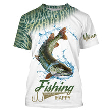 Load image into Gallery viewer, Musky Fishing Customize Name 3D All Over Printed Shirts Personalized Fishing Gift For Father, Men, Women And Kid NQS350