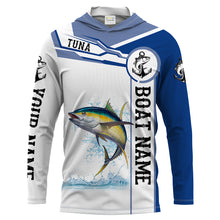 Load image into Gallery viewer, Tuna fishing UV protection Customize boat name tournament long sleeves fishing shirts NQS1972