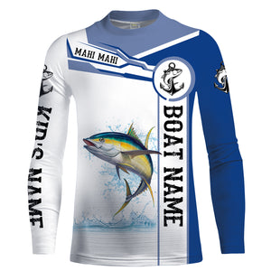 Tuna fishing UV protection Customize boat name tournament long sleeves fishing shirts NQS1972