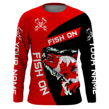 Load image into Gallery viewer, Walleye fishing Canadian flag Custom sun protection Long sleeve Fishing Shirts, walleye Fishing Gifts NQS4565