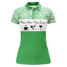 Load image into Gallery viewer, Funny Womens golf polo shirt plan for the day custom name golf shirt, womens golf gift ideas NQS3479