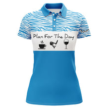 Load image into Gallery viewer, Funny Womens golf polo shirt plan for the day custom name golf shirt, womens golf gift ideas NQS3479