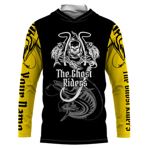 The Ghost Riders Jetski Fishing Kingfish Fish Reaper UV protection custom name fishing shirts NQS725