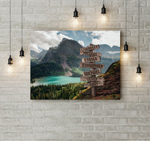 Load image into Gallery viewer, Custom landscape canvas prints with family member name - personalized canvas wall art for your family - NQS1010