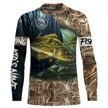 Load image into Gallery viewer, Walleye Fishing Custom Name 3D All Over Printed Camo Shirts For Adult And Kid Personalized Fishing Gift NQS293