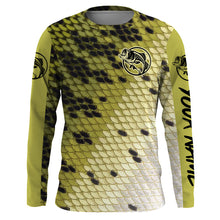 Load image into Gallery viewer, Largemouth Bass fishing green scales Custom Name UV protection UPF 30+ fishing jersey NQS2976