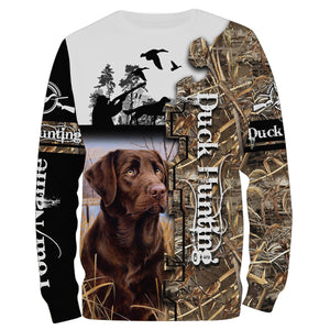 Duck hunt waterfowl hunting dog labrador retriever camouflage clothes Customize Name 3D All Over Printed Shirts plus size NQS1021