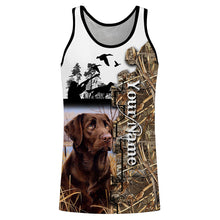 Load image into Gallery viewer, Duck hunt waterfowl hunting dog labrador retriever camouflage clothes Customize Name 3D All Over Printed Shirts plus size NQS1021