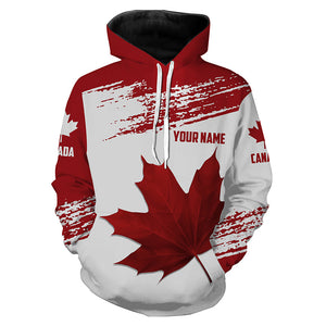Canadian flag patriot custom name hoodie NQS4368