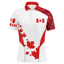 Load image into Gallery viewer, Men golf polo shirts Canadian flag custom patriotic red maple leaf golf shirt for men golf wears NQS7169