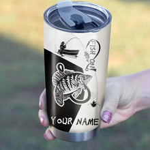 Load image into Gallery viewer, Crappie Fish On Customize Name Fishing Tumbler Cup  Personalized Fishing Gift For Fisherman NQS368