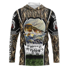 Load image into Gallery viewer, Walleye Fishing performance fishing shirts UV protection Customize name long sleeves UPF 30+ NQS876