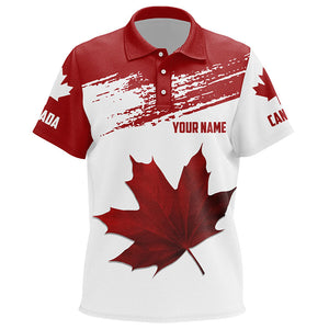 Canadian flag Kid golf polo shirts custom Maple leaves patriotic Canada golf shirt for Kid NQS6659