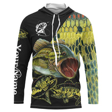 Load image into Gallery viewer, Largemouth Bass Fishing Scale Customize Name All Over Printed Shirts Personalized Fishing Gift NQS230