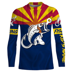 Arizona Largemouth Bass fishing Custom Long Sleeve performance Shirts, Bass Fishing jerseys NQS3503