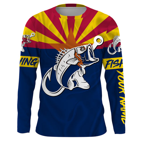 Arizona Largemouth Bass fishing Custom Long Sleeve performance Shirts, Bass Fishing jerseys NQS3503