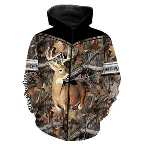 Deer Hunting big game camo Custom Name 3D All over print shirts - personalized hunting gifts - NQS737