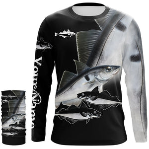 Haddock Fishing Customize Name UV protection long sleeves fishing shirts, Personalized Fishing Gift NQS6888