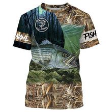 Load image into Gallery viewer, Striped Bass Fishing Customize Name 3D All Over Printed Shirts For Adult And Kid Personalized Fishing Gift NQS308