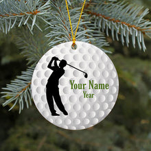 Load image into Gallery viewer, Funny golf Christmas ornament golf ball custom name Golfer Christmas ornament, personalized ornament NQS4186