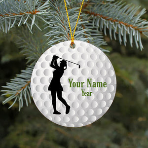 Funny golf Christmas ornament golf ball custom name Golfer Christmas ornament, personalized ornament NQS4186