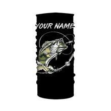 Load image into Gallery viewer, Bass Fishing tattoo green camo Custom Long Sleeve performance Fishing Shirts, personalized Bass Fishing jerseys NQS2408