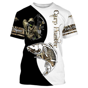 Carp Hunter Bowfishing Customize Name All Over Printed Shirts For Men And Women Personalized Fishing Gift NQS235