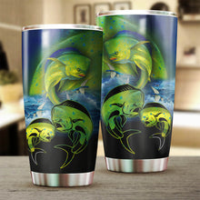 Load image into Gallery viewer, Mahi Mahi fishing Tumbler Cup Fishing mug gift for fisherman - NQS238