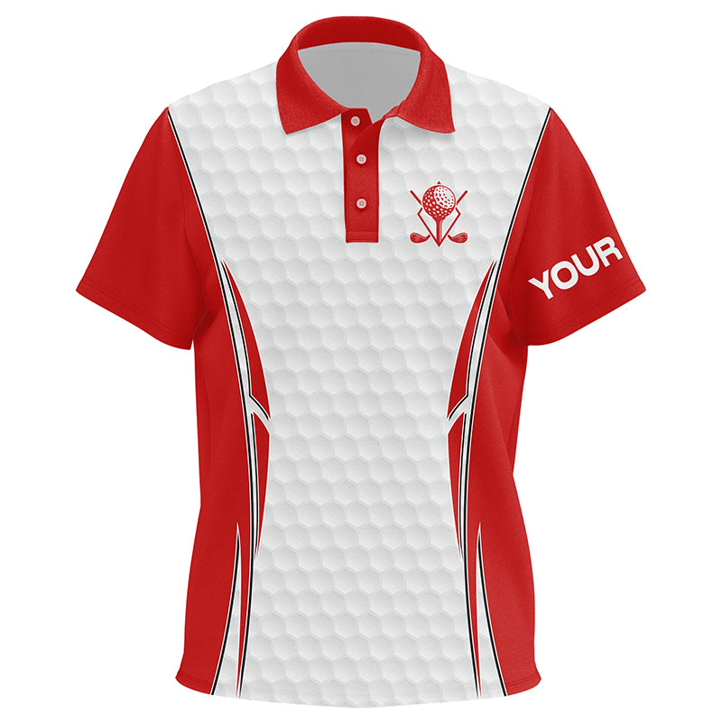 Red and White golf ball Kid golf polo shirts custom golf clothing for Kid, golf gifts for Kid NQS7341