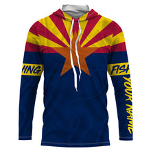 Load image into Gallery viewer, Arizona fishing flag Custom Long Sleeve performance Shirts, personalized Fishing jerseys NQS3512