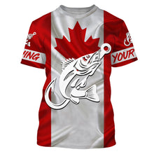 Load image into Gallery viewer, Canada Walleye Fishing tattoo Custom long sleeve performance fishing shirts, Walleye fishing jerseys NQS3360