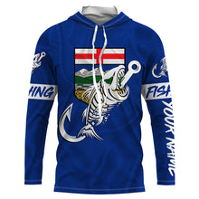 Load image into Gallery viewer, Customized Alberta long sleeve fishing shirts Alberta Flag Fish hook skull performance fishing shirts NQS3517