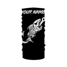 Load image into Gallery viewer, Customized black Fish hook skull reaper sun protection performance long sleeve fishing shirts NQS3518